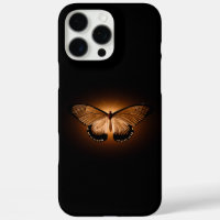 Dark Black Moody Moth illuminated