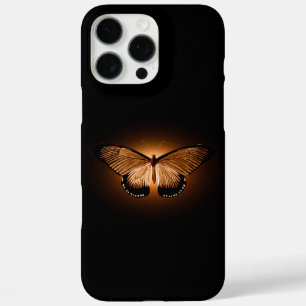 Dark Black Moody Moth illuminated iPhone 16 Pro Max Case