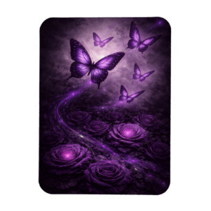 Dark Bloom Gothic Floral Decor Magnet