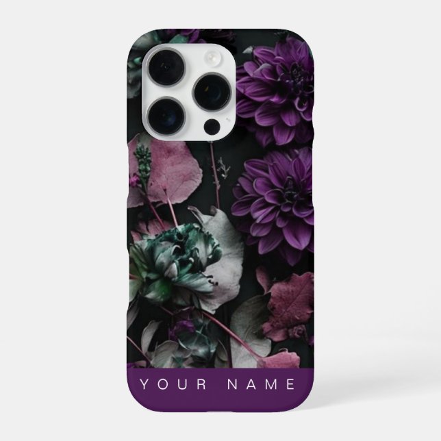 Dark Bloom Purple iPhone Case (Back)