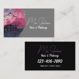 Dark Blossom Hair and Makeup Business Card
