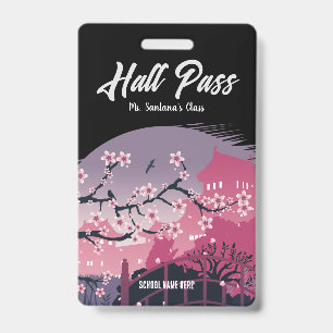 Dark Blossom Hall Pass Badge ID Badge