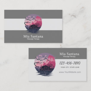 Dark Blossom Massage Therapy Business Card
