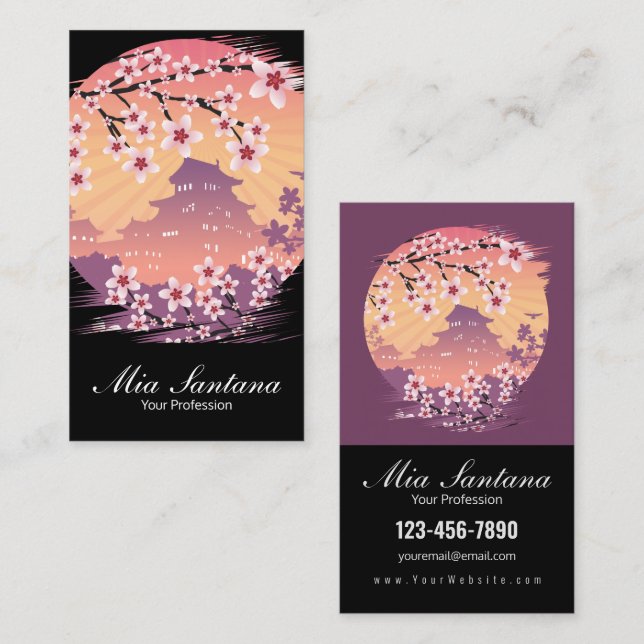 Dark Blossom Profession Business Card (Front/Back)