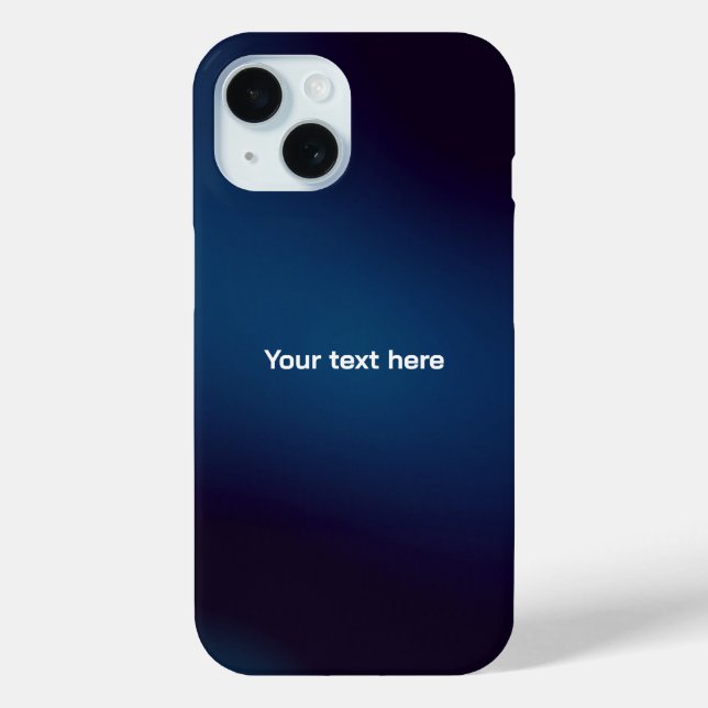Dark Blue Abstract Pattern | Add Text Case-Mate iPhone Case (Back)
