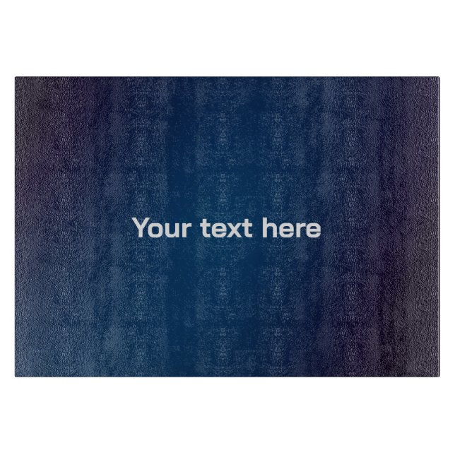 Dark Blue Abstract Pattern | Add Text Cutting Board (Front)