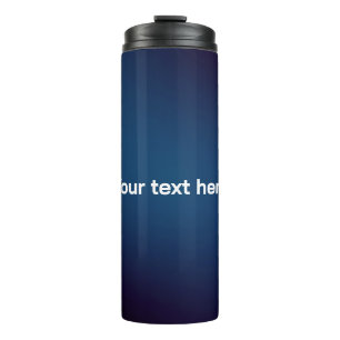 Dark Blue Abstract Pattern Add Text Thermal Tumbler