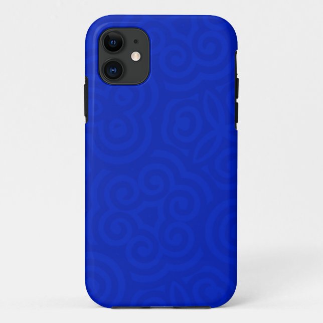 Dark Blue Abstract Pattern Case-Mate iPhone Case (Back)