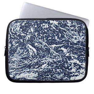 Dark Blue Abstract Pattern Laptop Sleeve