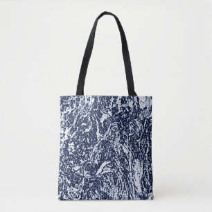 Dark Blue Abstract Pattern Tote Bag