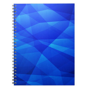 Dark BLUE abstract polygonal. Triangular geometric Notebook