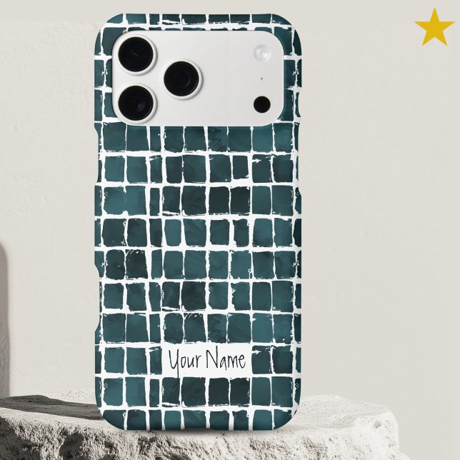 Dark Blue Abstract Watercolor Chequered Custom Nam (Creator Uploaded)