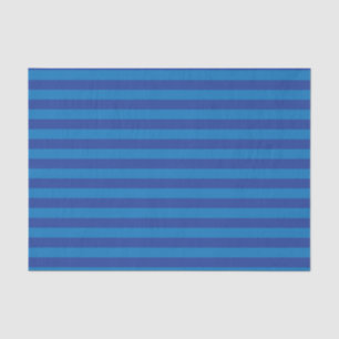 Dark Blue and Light Blue Stripes Tissue Paper
