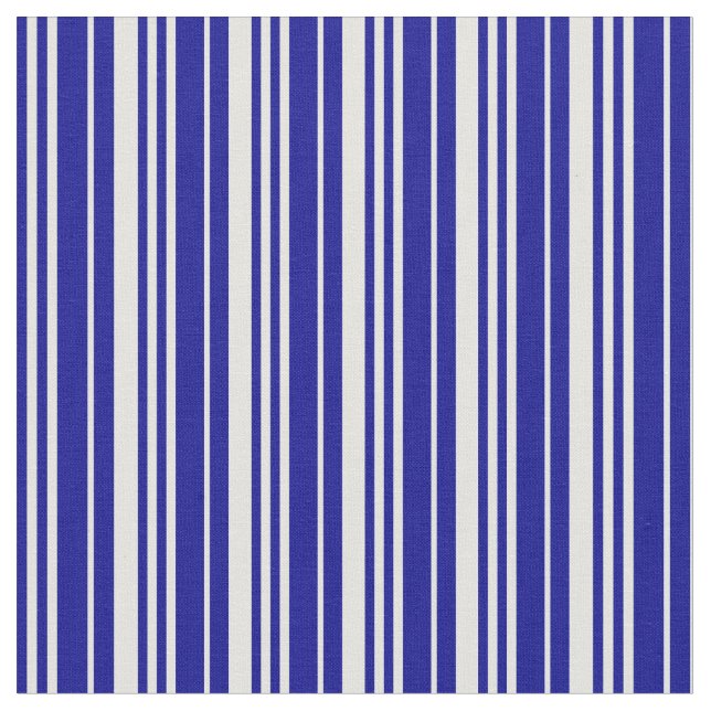 Dark Blue and Light Cyan Coloured Lines Fabric (Close Up)