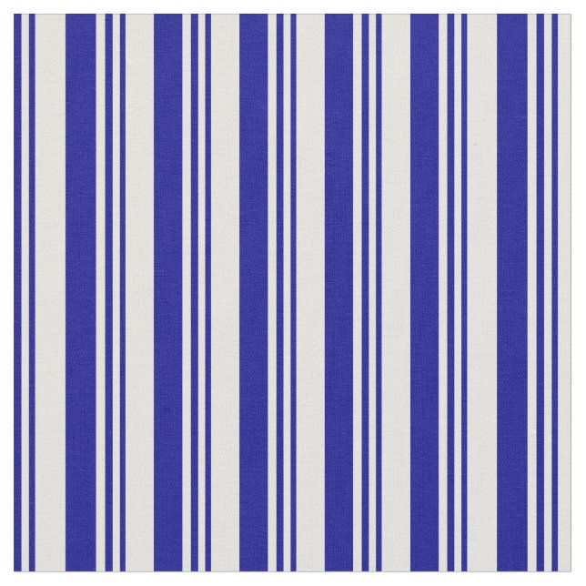 Dark Blue and Light Cyan Coloured Lines Fabric (Close Up)