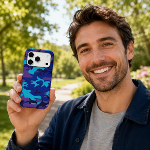 Dark Blue and Purple Camouflage