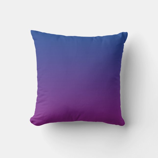 “Dark Blue And Purple Ombre” Cushion (Front)