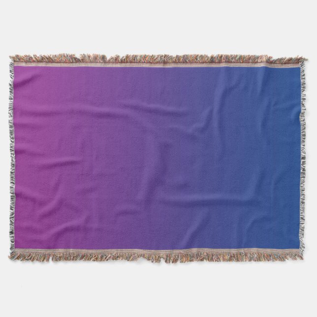 Dark Blue And Purple Throw Blanket (Front)