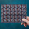 Dark Blue and Red Geometric Triangles Pattern