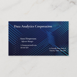 Dark blue background with lines Business Card