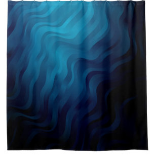 Dark BLUE background with lines. Colourful illustr Shower Curtain