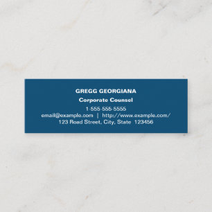Dark Blue Basic Corporate Counsel Business Card