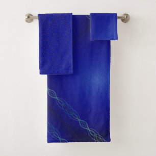Dark Blue Bath Towel Set