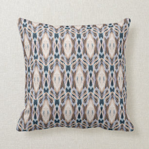 dark blue beige art Deco Cushion