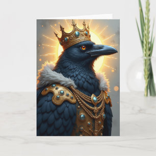 Dark Blue Bird Birthday Card