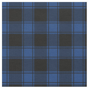 Dark Blue & Black Buffalo Plaid Fabric