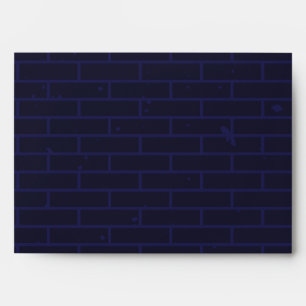 Dark Blue Bricks Goth Grunge Pattern Envelope