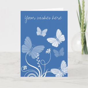 Dark blue butterflies Greeting Card