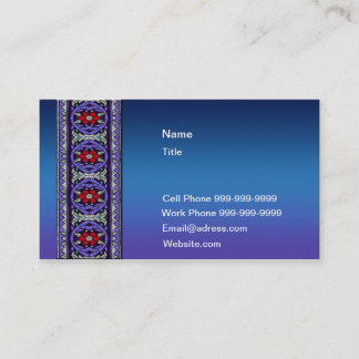 Dark Blue Celtic Lace Business Card