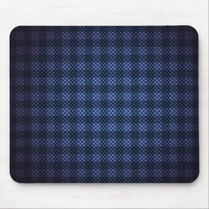 Dark blue chequered carbon fibre patterned mouse mat