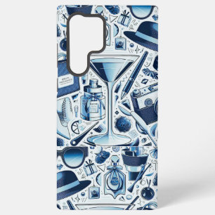 Dark Blue Collage Chic and Modern Design Samsung Galaxy Case