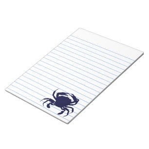 Dark Blue Crab 2 Notepad