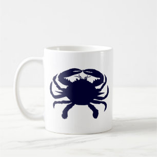 Dark Blue Crab Coffee Mug