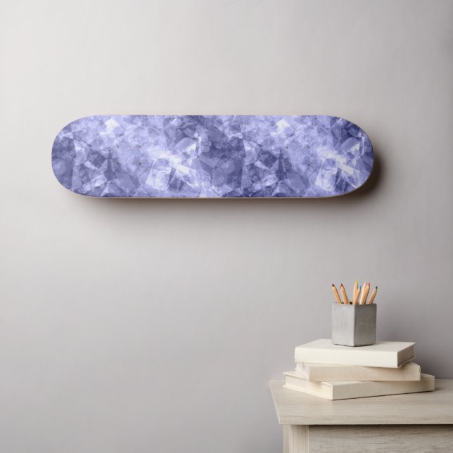 Dark Blue Crumpled Texture Skateboard (Wall Art (Horz))