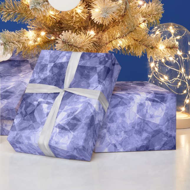 Dark Blue Crumpled Texture Wrapping Paper (Holidays)