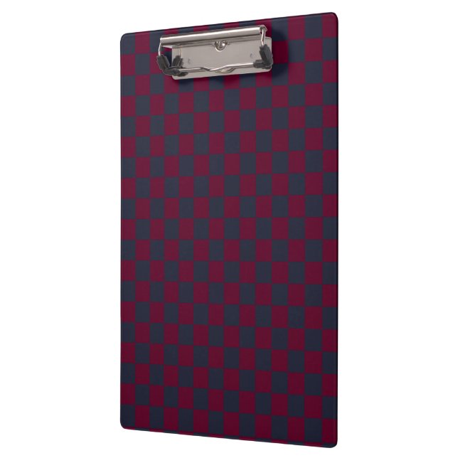 Dark Blue Dark Magenta Checks Clipboard (Left)