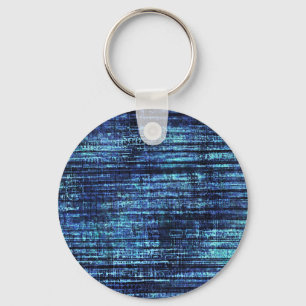 Dark Blue Denim Pattern Key Ring