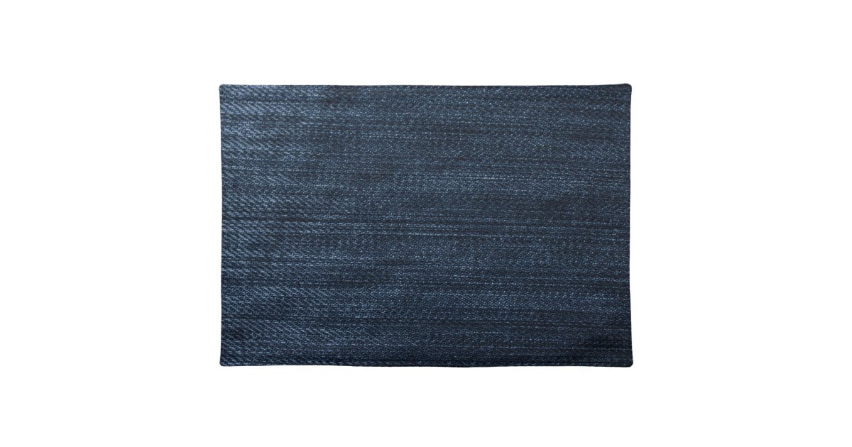 Dark Blue Denim Placemat Zazzle
