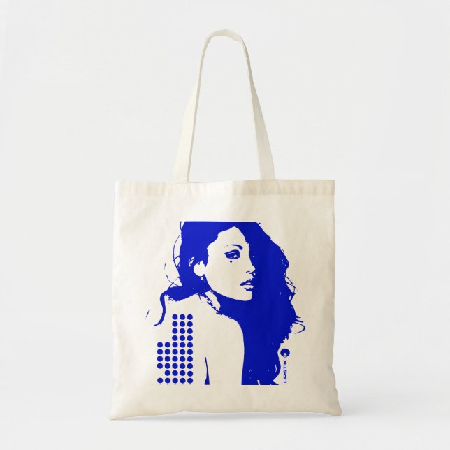 Dark Blue Disco music Tote Bag (Front)
