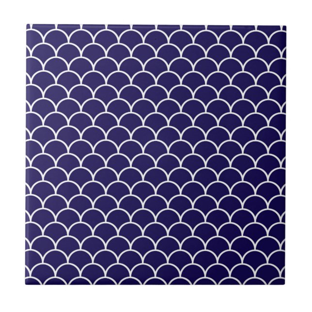 Dark Blue Dragon Scales Tile (Front)