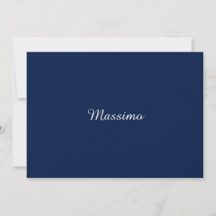 Dark Blue Elegant Casual Own Name Handwriting