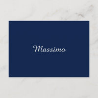 Dark Blue Elegant Casual Own Name Handwriting