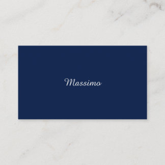Dark Blue Elegant Casual Own Name Handwriting Enclosure Card