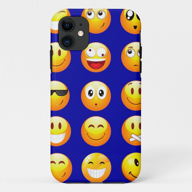 dark blue emojis Case-Mate iPhone case (Back)