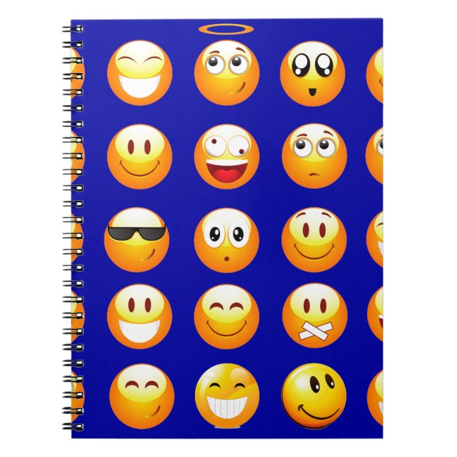 dark blue emojis notebook (Front)