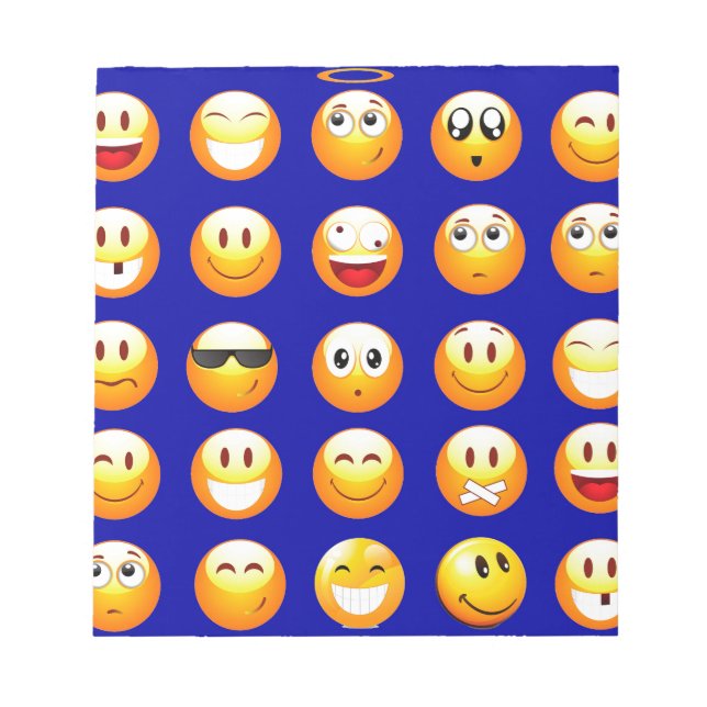 dark blue emojis notepad (Front)